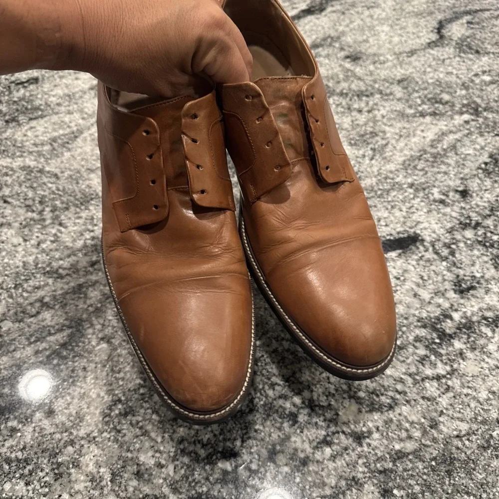 Cole Haan Warren Men 13 W Oxford Leather Casual Dress Shoes Cap Toe Brown C20153